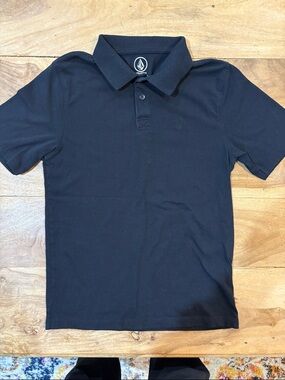 Volcom Black Boys' Polo Shirt with Subtle Logo